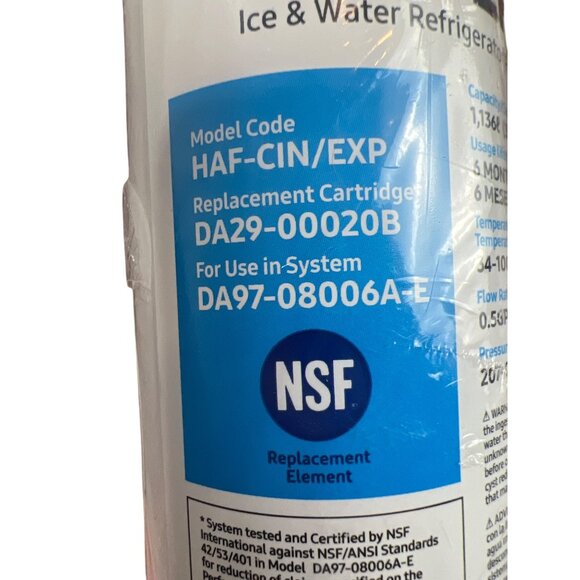 Samsung Refrigerator Water Filter Model HAF-CIN - Picture 2 of 6